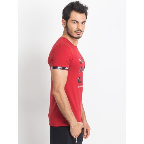 Fashion Hunters Men's red T-shirt TOMMY LIFE Cene