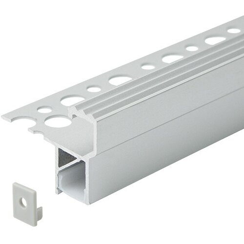 Mitea Lighting aluminijumski profil za led trake sivi 29x37x2000mm za pločice/stepenice sa difuzorom 2m MA07-A Cene