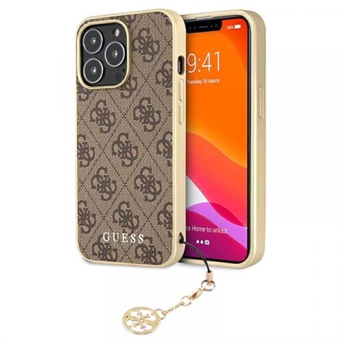 Guess GUHCP13XGF4GBR silikonski ovitek za iphone 13 pro max - zlat Slike