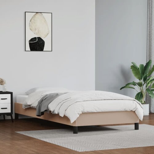 The Living Store Posteljni okvir kapučino 90x190 cm umetno usnje - Posteljni Okvir, (21525778) Slike