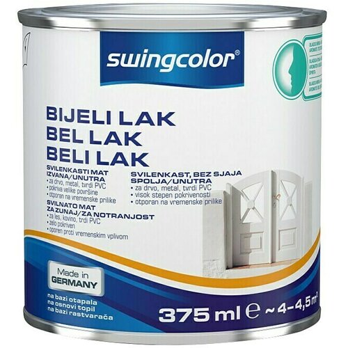 SWINGCOLOR Bijeli lak (375 ml, Svilenkasti mat) Cijene