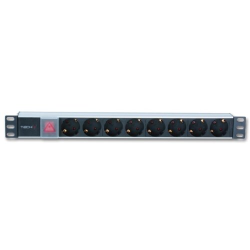 TECHly I-CASE STRIP-81UD jedinica za distribuciju električne energije (PDU) 8 utičnice naizmjenične struje 1U Crno, Crveno Cijene