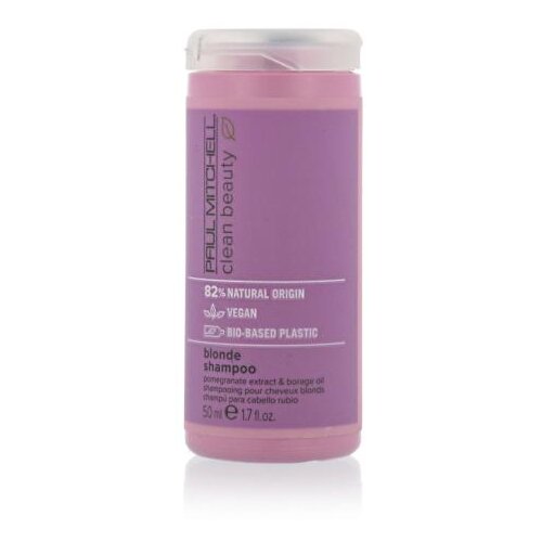 Paul Mitchell Clean Beauty Color Protect Blonde Shampoo 50 ml &amp;scaron;ampon barvani lasje svetli lasje pobeljeni lasje za ženske Slike