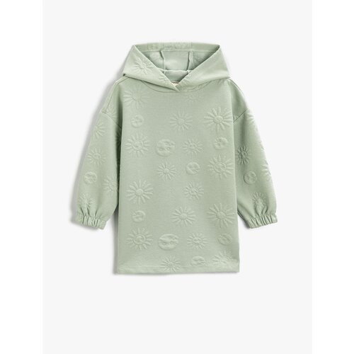 Koton Floral Embroidered Hooded Dress Slike