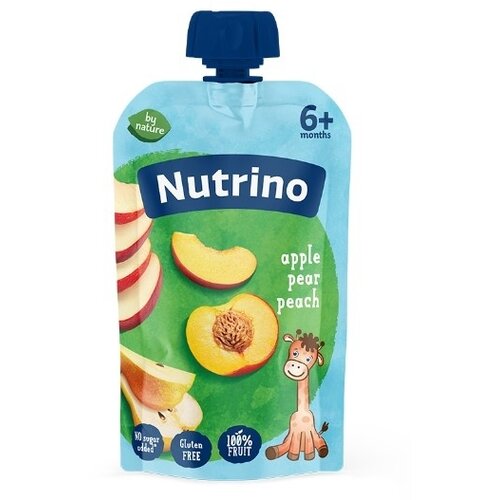 Nutrino pauč-jabuka,kruška,breskva 6+meseci, 100g Cene