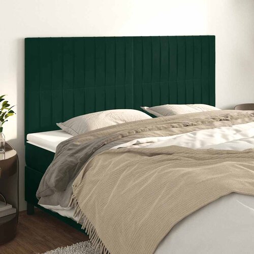  Uzglavlje tamnozeleno 200x5x118/128 cm bar&scaron;unasto Cijene