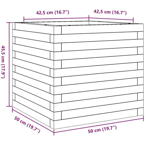  Vrtna sadilica vo&amp;scaron;tano smeđe boje 50x50x45,5 cm od borovine Slike