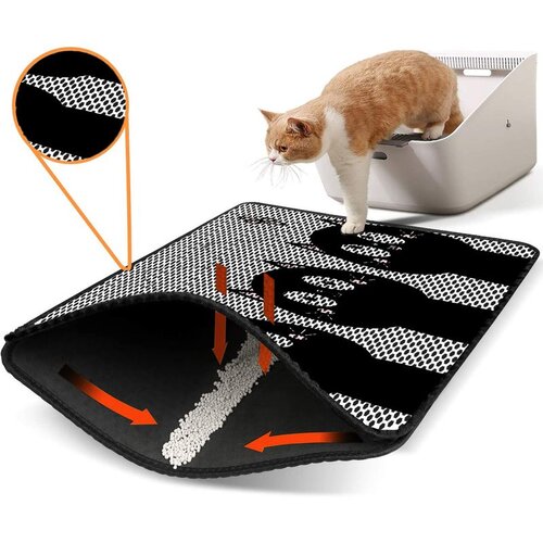 WALLXPERT Toaletni prostor za mačke Nrszn0225, 45 x 60 cm, Crni Cijene