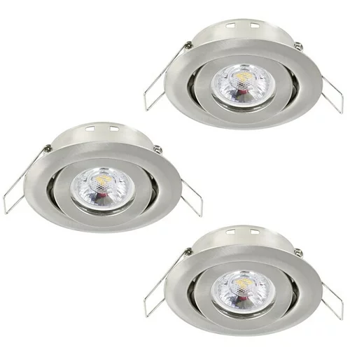 Eglo Set okruglih ugradbenih LED svjetiljki (4,2 W, Ø x V: 7,7 x 2,3 cm, Topla bijela)