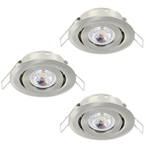 Eglo Set okruglih ugradbenih LED svjetiljki (4,2 W, &amp;Oslash; x V: 7,7 x 2,3 cm, Topla bijela) Slike