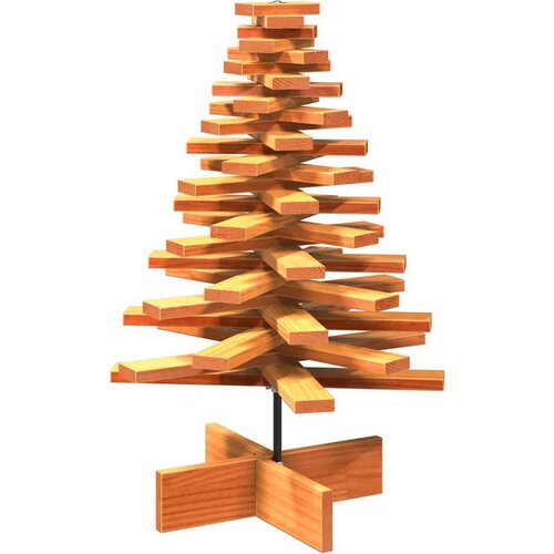 vidaXL Drveno ukrasno božićno drvce voštano smeđi 80 cm od borovine Cijene