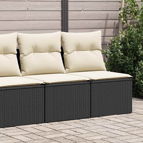  2-dijelni set vrtnih sofa s jastucima crni od poliratana bagrem Cijene