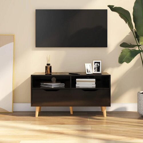 vidaXL tv ormarić visoki sjaj crni 90 x 40 x 48,5 cm od iverice Cijene