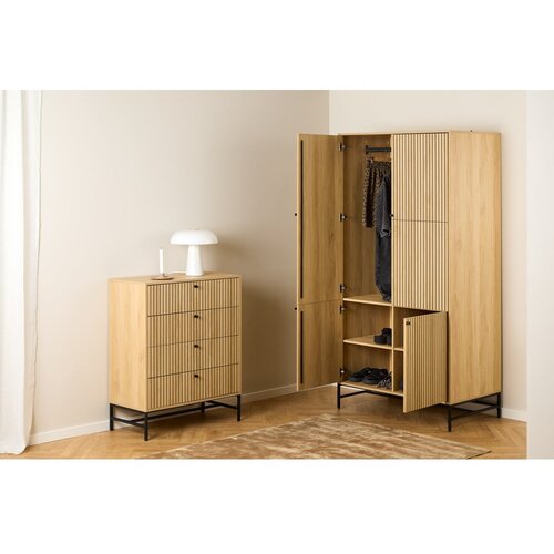 Actona Garderobna omara v hrastovem dekorju v naravni barvi 99x200x60 cm Albany &amp;ndash; Slike
