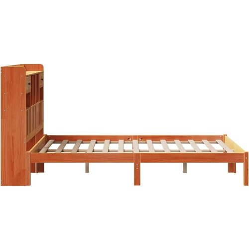  Krevet s regalom za knjige bez madraca 135 x 190 cm od borovine Slike