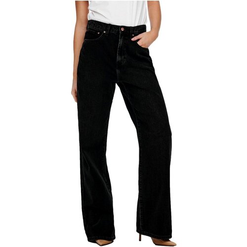 Only Jeans VAQUERO NEGRO MUJER CAMPANA 15244217 Črna Slike