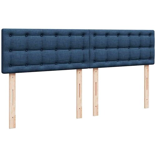 VidaXL Otomanski krevet s madracem i LED plavi 160x200cm tkanine Slike