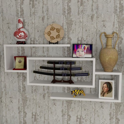 Woody Fashion Zidna polica Janison White Cene