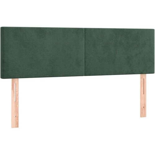 VidaXL Krevet s oprugama i madracem tamnozeleni 140x190 cm bar&amp;scaron;unasti Slike