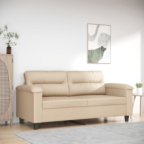  The Living Store Kavč dvosed krem 140 cm tkanina iz mikrovlaken - Dvosed, (21447879) Cene