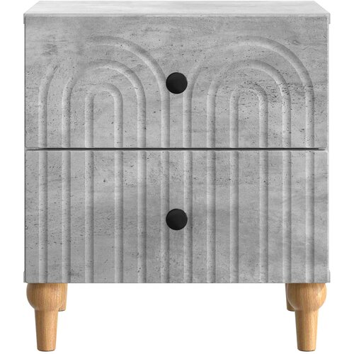  Noćni ormar s ladicama 2 pcs Betonska siva 43 x 34,5 x 48 cm Slike