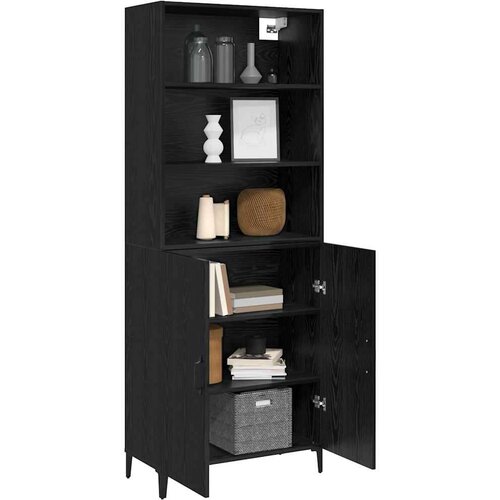 vidaXL Ormarić / Komoda Crni hrast 69.5 x 32.5 x 180 cm Cijene