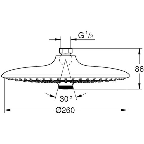 Grohe nadglavna prha EUPHORIA 260 (26455000) Slike