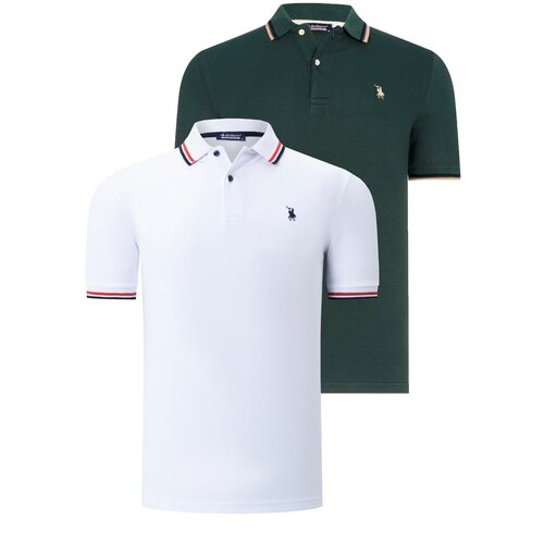Dewberry DUAL SET T8594 MENS T-SHIRT-WHITE-NEFT Cene