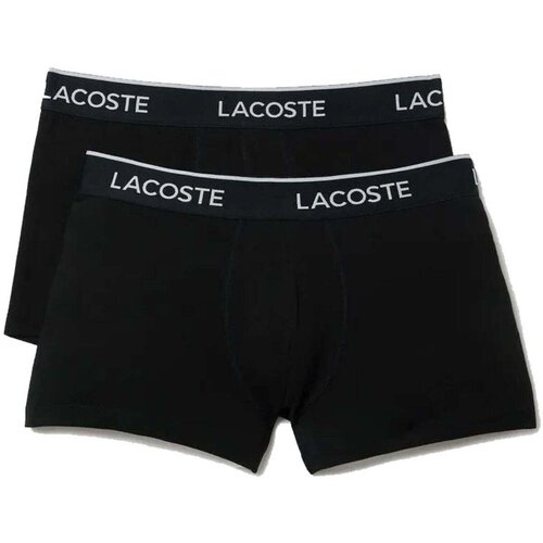 Lacoste 2 Pack Cotton Stretch Logo Trunks Black/Black Crna Slike