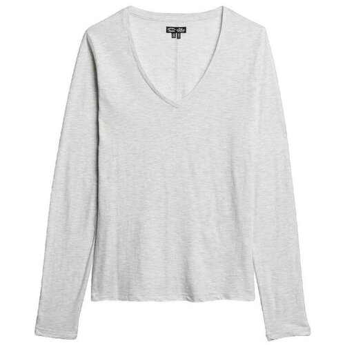 Superdry Majice z dolgimi rokavi T-shirt manches longues coupe ajust&eacute;e col en V Večbarvna Cene