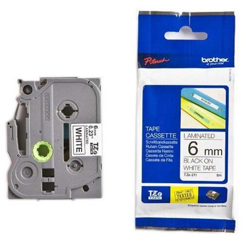 Brother trak za PT TZE-211 bel/črn 6mm Cene