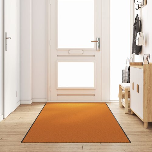 vidaXL Predpražnik Oranžen, Črn Poliamid 400 x 120 x 0.9 cm Predpražnik Cene
