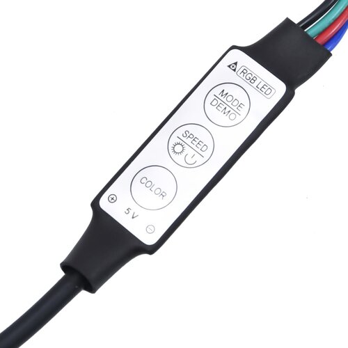  Okvir za krevet s LED svjetlima boja hrasta 140 x 190 cm drveni Siva Slike