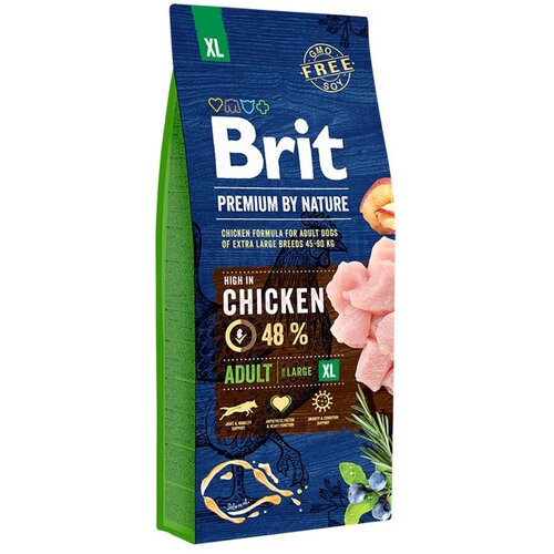 Brit Premium By Nature Adult Extra Large piletina, 15 kg Slike