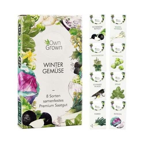 Own Grown Zimska zelenjava - set z 8 vrstami semen Cene