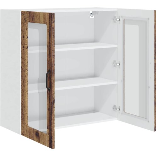  Zidni stakleni ormarić Staro drvo 80 x 31 x 80 cm Slike