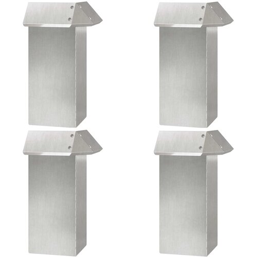  Ograda protiv puževa 4 pcs Srebrno 13,5 x 13,5 x 25 cm Slike
