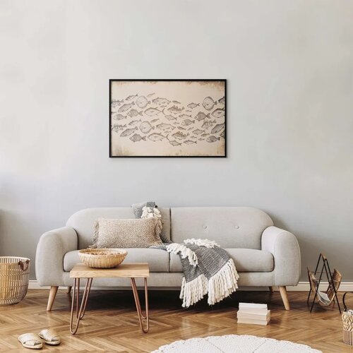  Plakat - Subtle Little Fish 60x40 Crni okvir Cijene