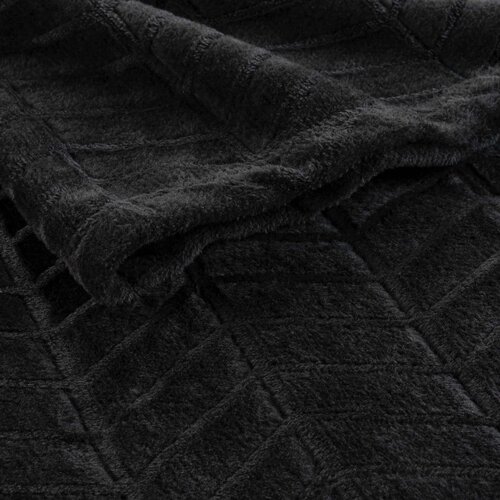 Douceur d int&amp;eacute;rieur Črno pregrinjalo iz mikroflanele 180x220 cm Arya &amp;ndash; Slike