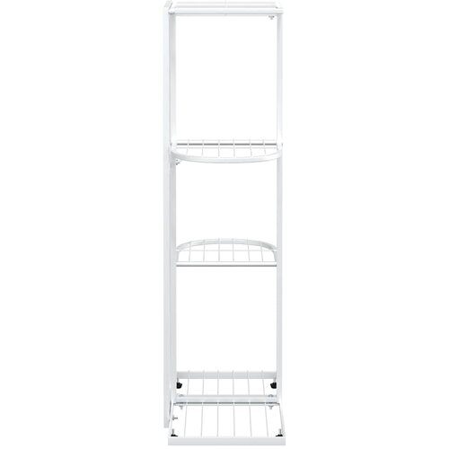  Stalak za cvijeće s 4 razine 43 x 22 x 76 cm bijeli metalni Slike