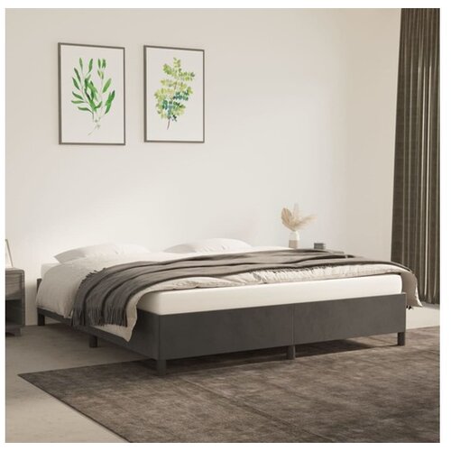  Posteljni okvir temno siv 160x200 cm žamet Cene