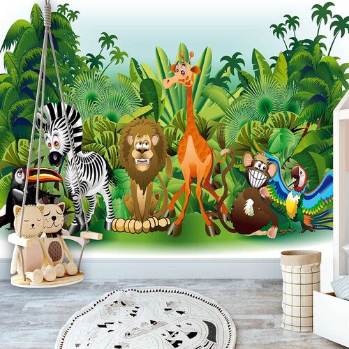  Samoljepljiva foto tapeta - Jungle Animals 343x245 Slike