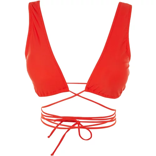 Trendyol Bikini Top - Red - Plain