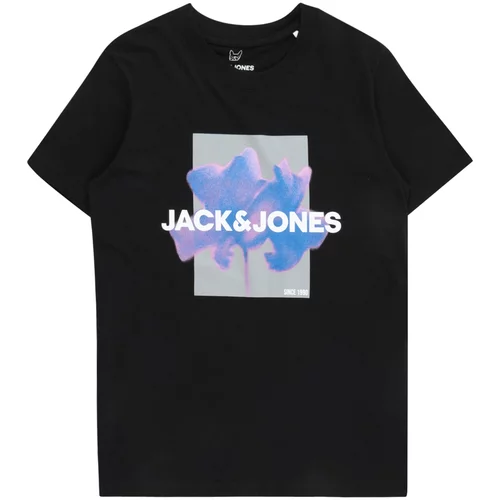 Jack & Jones Majica 'FLORALS' modra / lila / črna / bela
