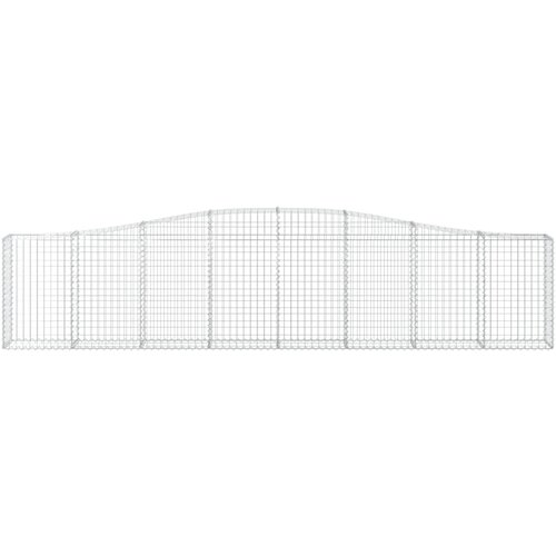  Lučne gabionske ko&amp;scaron;are 10 kom 400x30x80/100cm pocinčano željezo Slike