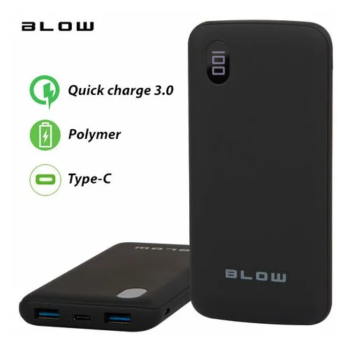 Blow power bank PB20D, 20.000mAh, quick charge 3.0, polymer baterija, led zaslon, črn
