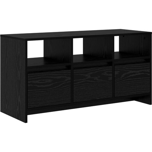  TV komoda 102 x 37,5 x 52,5 cm Crni hrast Konstruirano drvo Slike