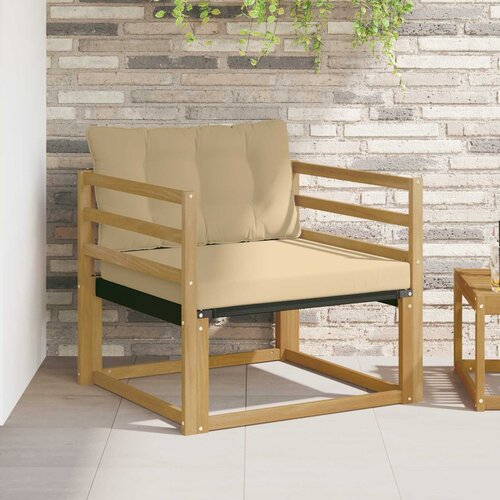  Set vanjskih sofa Čvrsto drvo akacije i Textilene Bijela Cene