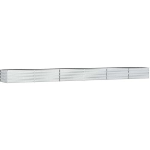 VidaXL Povi&amp;scaron;ena vrtna gredica 600 x 80 x 45 cm pocinčani čelik srebrna Slike