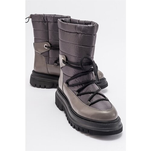 LuviShoes WELD Women's Gray Skin Snow Boots Cene
